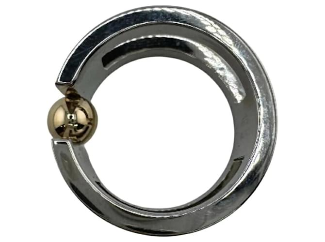 H Perle Schalring von Hermès Silber Golden - Ansicht 5