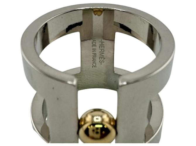 H Perle Schalring von Hermès Silber Golden - Ansicht 7