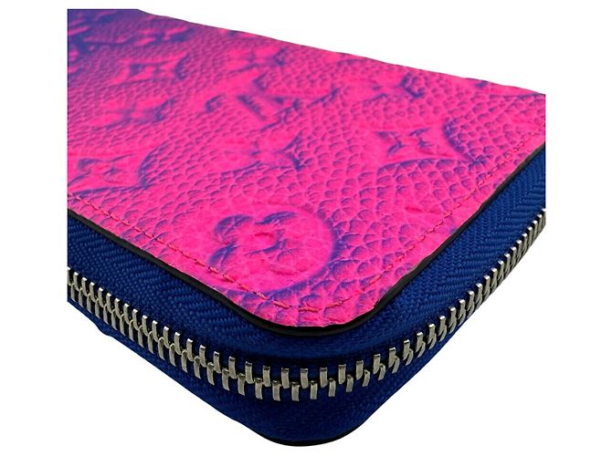 Louis Vuitton Zippy Wallet in Blue Taurillon Leather Pink - view 6