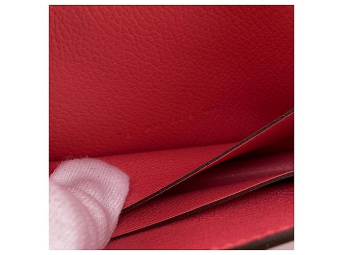 Billetera bifold de cuero Lauris de Hermès en rosa - vista 10