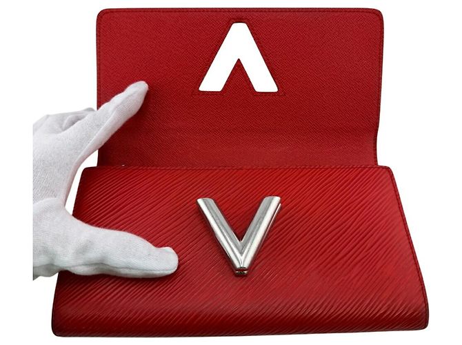 Twist Cartera larga de cuero Epi Louis Vuitton Roja - vista 8