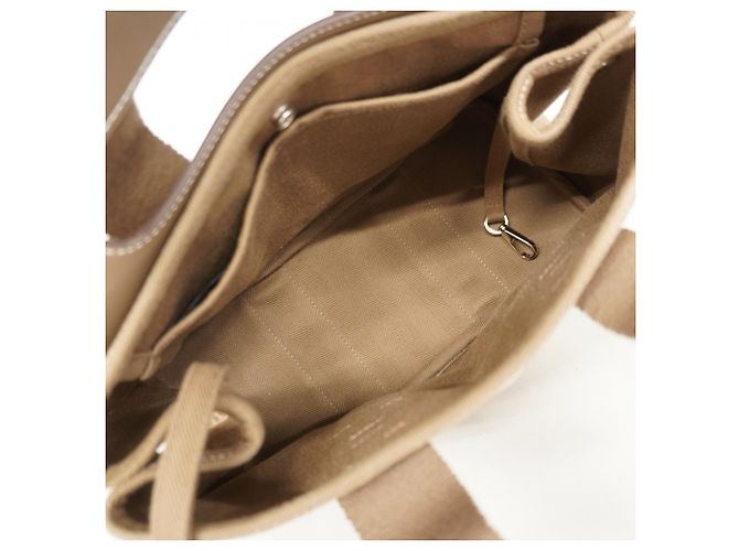 Borsa Hermès Valparaiso PM Toile Chevron Taupe - vista 4