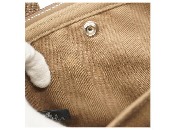 Borsa Hermès Valparaiso PM Toile Chevron Taupe - vista 9