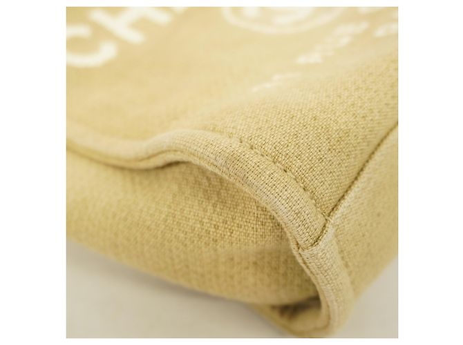 Chanel Deauville Canvas Kettentasche Schwarz Weiß Beige - Ansicht 6