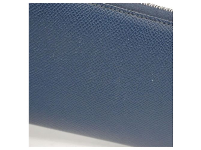 Hermès Azap Lang Wallet aus blauer Epsom-Leder - Ansicht 9
