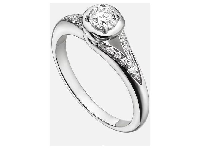 Bulgari Incontro d’Amore Diamantring aus Platin Größe 54 Silber - Ansicht 3