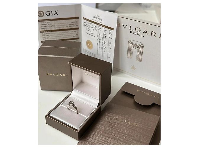 Bulgari Incontro d’Amore Diamantring aus Platin Größe 54 Silber - Ansicht 4