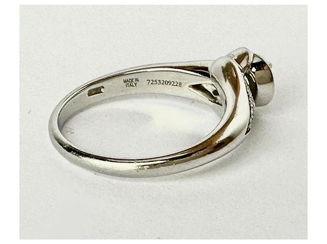 Bulgari Incontro d’Amore Diamantring aus Platin Größe 54 Silber - Ansicht 5