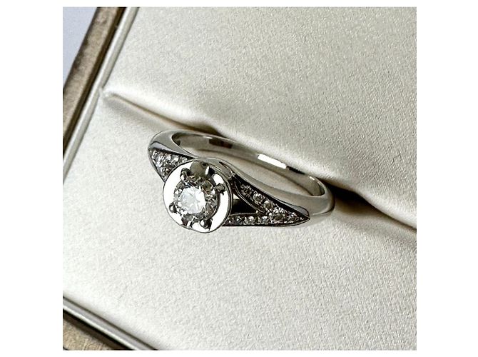 Bulgari Incontro d’Amore Diamantring aus Platin Größe 54 Silber - Ansicht 7