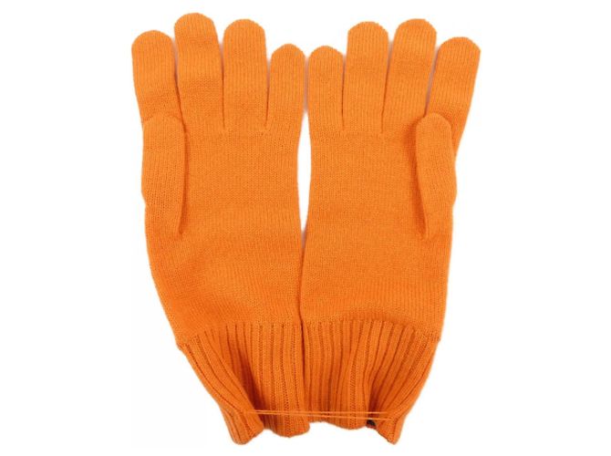 Warme Cashmere-Handschuhe von Hermès Orange - Ansicht 2