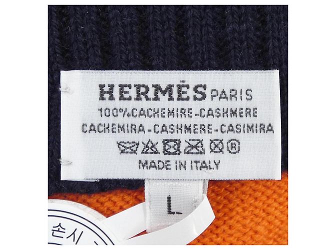 Warme Cashmere-Handschuhe von Hermès Orange - Ansicht 3