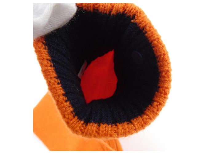 Warme Cashmere-Handschuhe von Hermès Orange - Ansicht 4