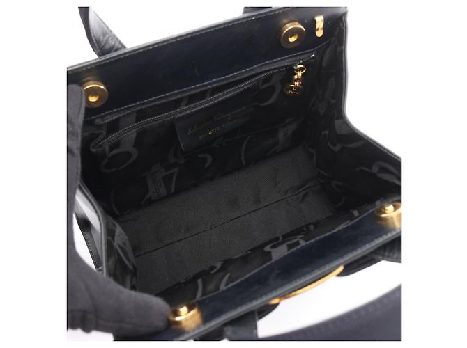 Borsa Vara Ribbon di Salvatore Ferragamo Blu navy - vista 3