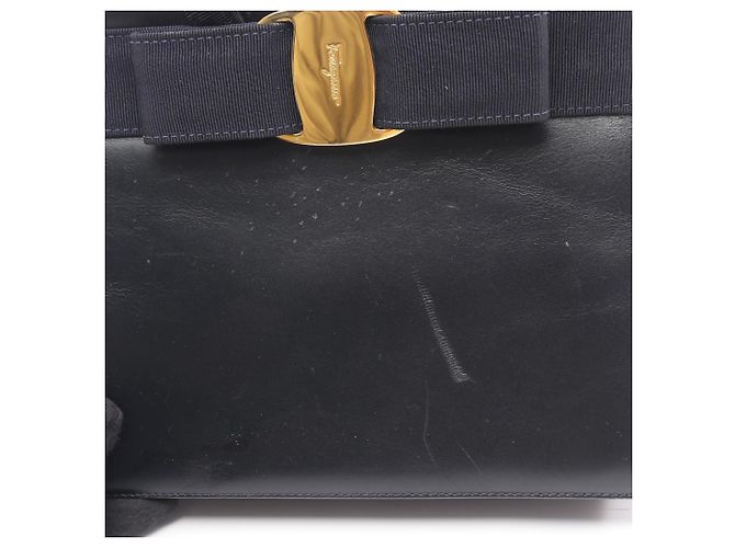 Borsa Vara Ribbon di Salvatore Ferragamo Blu navy - vista 7