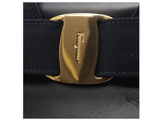 Borsa Vara Ribbon di Salvatore Ferragamo Blu navy - vista 8
