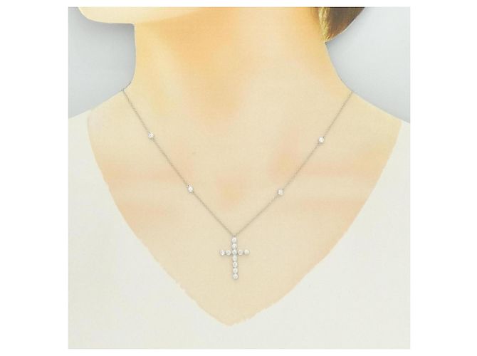 Tiffany & Co Collana Croce Bezel Tiffany - vista 6