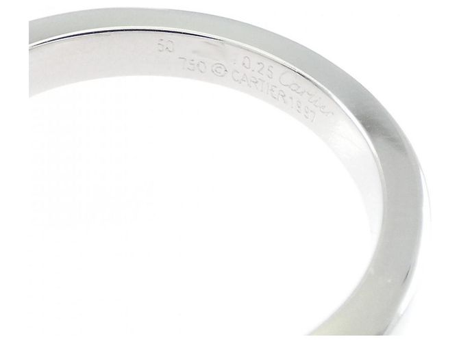 Anello Cartier Tank in oro bianco 18K e diamante - vista 4