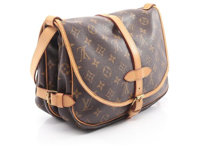 Louis Vuitton Saumur 30 Monogram Shoulder Bag Brown - view 2