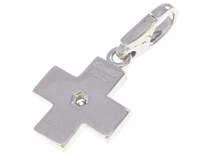 Collana con ciondolo a croce in oro bianco 18K Cartier - vista 2