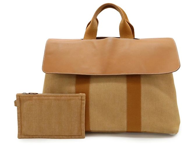 Hermès Borsa tote Hermes Valparaiso MM Marrone - vista 2