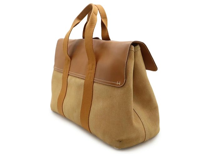 Hermès Borsa tote Hermes Valparaiso MM Marrone - vista 3
