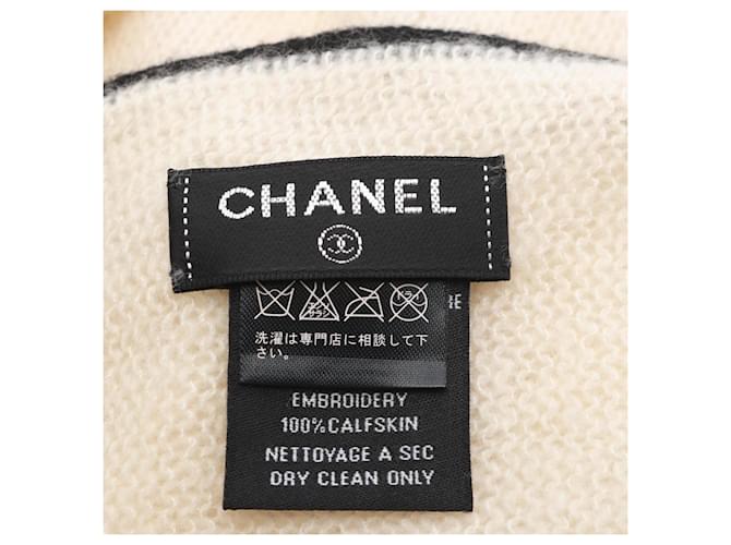 Bufanda/Chal Chanel Coco Mark Negro Crudo - vista 2