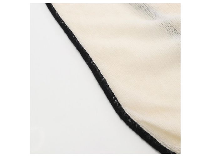 Bufanda/Chal Chanel Coco Mark Negro Crudo - vista 4