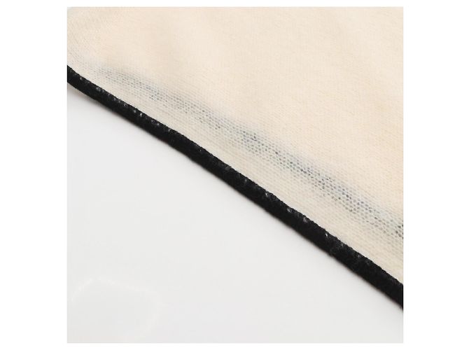 Bufanda/Chal Chanel Coco Mark Negro Crudo - vista 5
