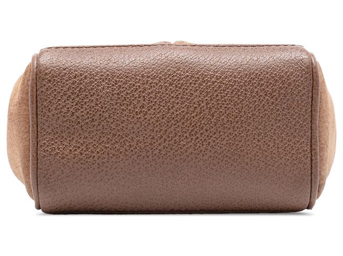 Bamboo Borsa mini in suede marrone Gucci con bambù - vista 3