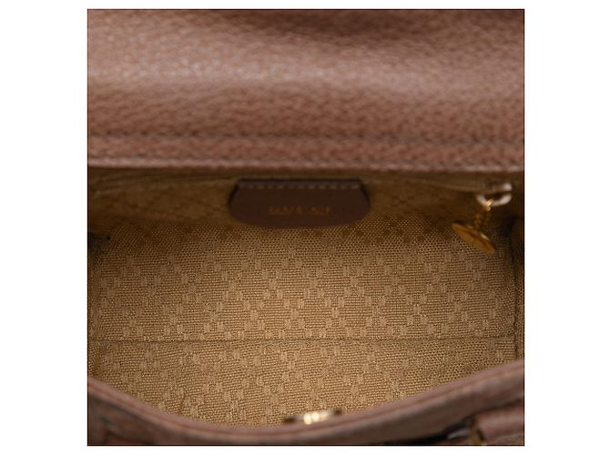 Bamboo Borsa mini in suede marrone Gucci con bambù - vista 4