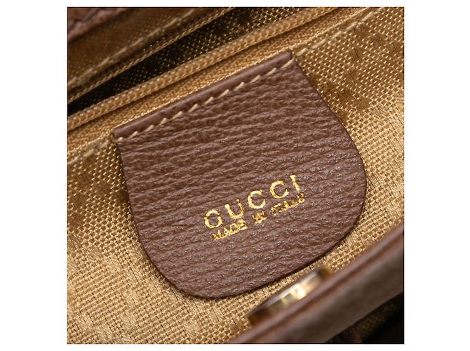Bamboo Borsa mini in suede marrone Gucci con bambù - vista 5
