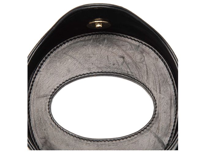 Vanity Custodia per trucco in pelle di agnello trapuntata nera Chanel con frange Nero - vista 7