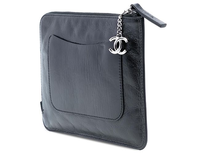 Clutch Votez Coco in pelle di vitello nera invecchiata Chanel Nero - vista 2