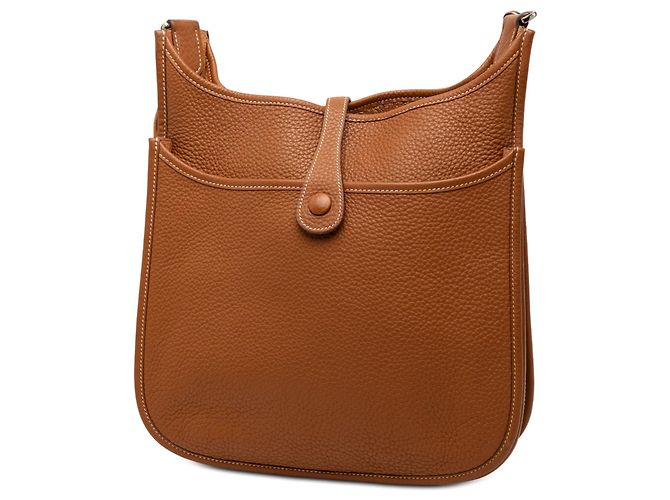 Hermès Evelyne II 29 in pelle Clemence marrone - vista 2