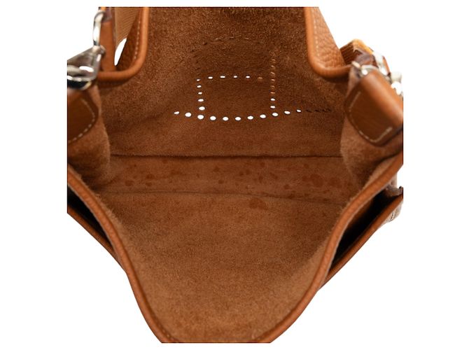 Hermès Evelyne II 29 in pelle Clemence marrone - vista 4
