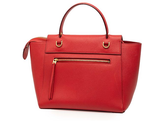Céline Belt bag in pelle di vitello micrograna rossa Celine Rosso - vista 2
