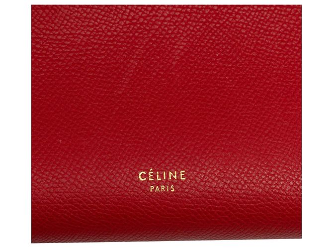 Céline Belt bag in pelle di vitello micrograna rossa Celine Rosso - vista 5