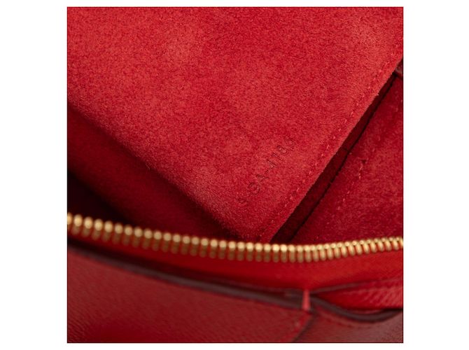 Céline Belt bag in pelle di vitello micrograna rossa Celine Rosso - vista 6