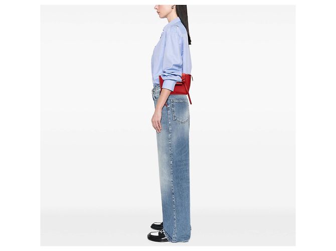 Céline Belt bag in pelle di vitello micrograna rossa Celine Rosso - vista 7