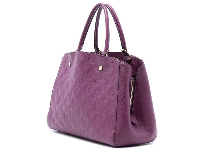 Louis Vuitton Monograma Empreinte Montaigne MM en púrpura - vista 2
