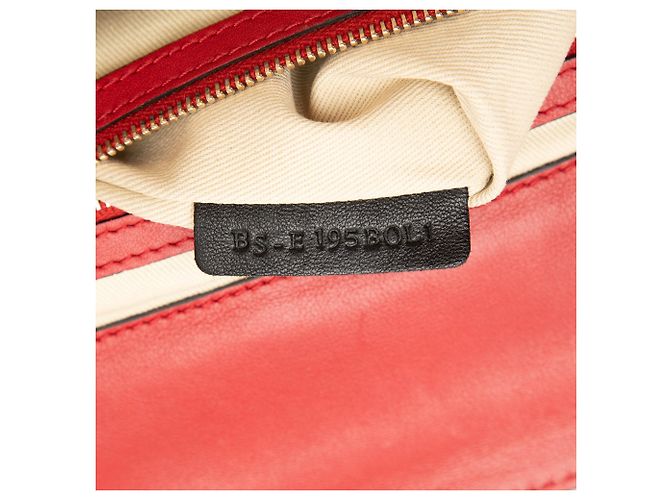 Borsa trapezoidale media in pelle rossa Rockstud di Valentino Rosso - vista 6