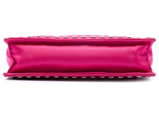 Prada Pink Tessuto Studded Etiquette Schultertasche - Ansicht 3