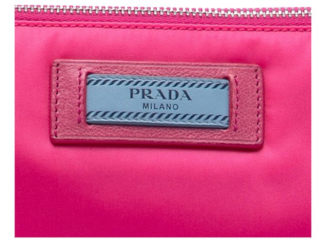 Prada Pink Tessuto Studded Etiquette Schultertasche - Ansicht 6