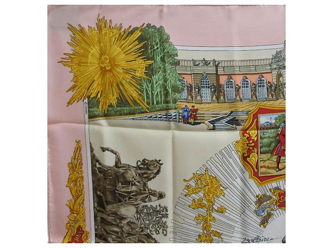 Bufanda de seda Sanssoucy rosa Hermès 90 - vista 2