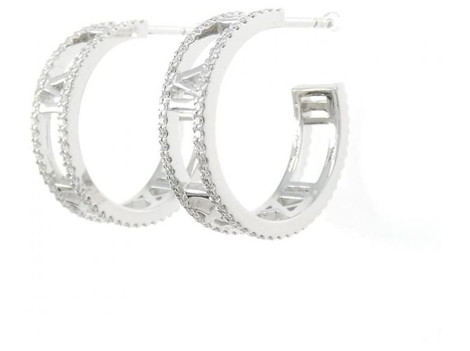 Tiffany & Co Orecchini Tiffany Atlas Hoop Bianco - vista 2