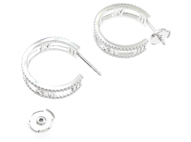 Tiffany & Co Orecchini Tiffany Atlas Hoop Bianco - vista 3