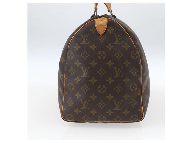 Borsa Keepall Louis Vuitton in tela Monogram 45 Marrone - vista 3