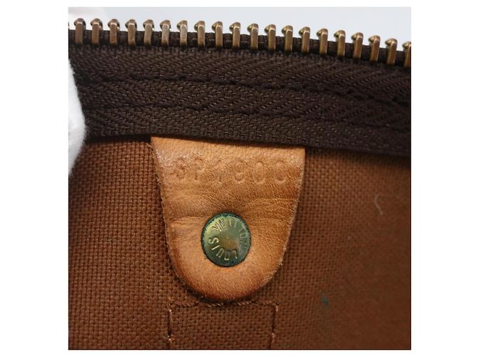 Borsa Keepall Louis Vuitton in tela Monogram 45 Marrone - vista 7