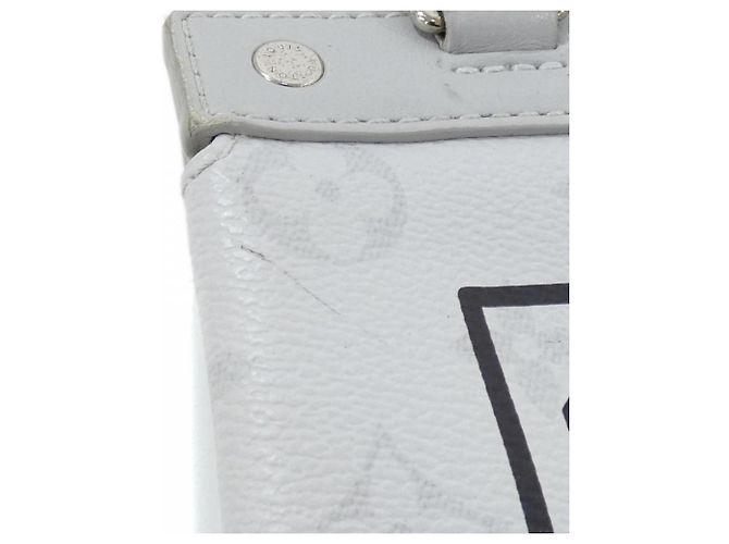 Slender Bolso tote vertical plano con logo Monogram Louis Vuitton Blanco - vista 4