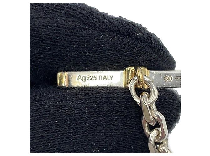 Collar de cadena T-bar de plata Bottega Veneta - vista 11